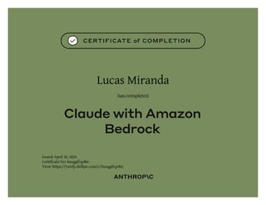 Claude with Amazon Bedrock certificate
